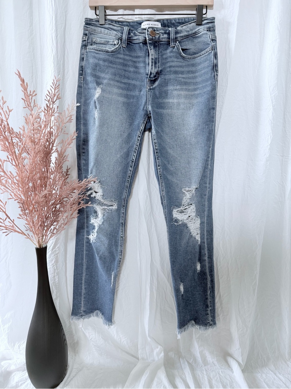 Flying Monkey Light Blue Stretchy Ankle Jeans